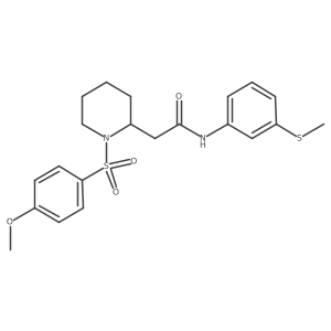 2-(1-((4-methoxyphenyl)sulfonyl)piperidin-2-yl)-N-(3-(methylthio)phenyl)acetamide Structure