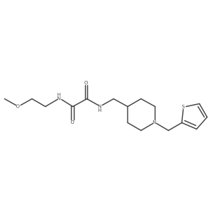 N1-(2-methoxyethyl)-N2-((1-(thiophen-2-ylmethyl)piperidin-4-yl)methyl)oxalamide Structure