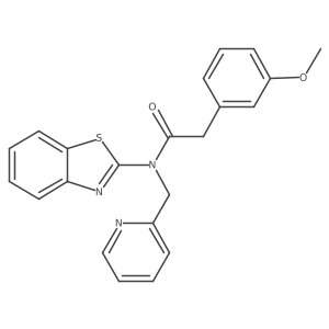 N-(benzo[d]thiazol-2-yl)-2-(3-methoxyphenyl)-N-(pyridin-2-ylmethyl)acetamide Structure