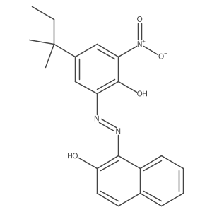 1-[2-[5-(1,1-Dimethylpropyl)-2-hydroxy-3-nitrophenyl]diazenyl]-2-naphthalenol结构式