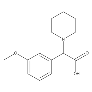 2-(3-Methoxyphenyl)-2-(piperidin-1-yl)acetic acid结构式