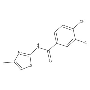 3-Chloro-4-hydroxy-N-(4-methylthiazol-2-yl)benzamide结构式