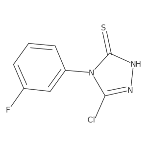 5-Chloro-4-(3-fluorophenyl)-2,4-dihydro-3H-1,2,4-triazole-3-thione结构式