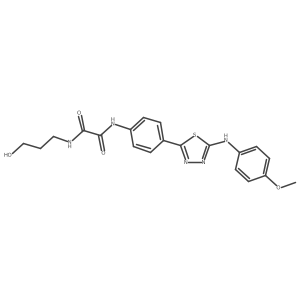N1-(3-hydroxypropyl)-N2-(4-(5-((4-methoxyphenyl)amino)-1,3,4-thiadiazol-2-yl)phenyl)oxalamide Structure