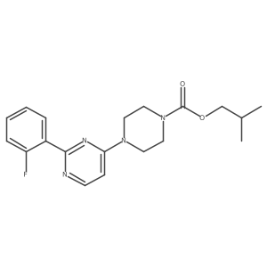Isobutyl 4-[2-(2-fluorophenyl)pyrimidin-4-yl]piperazine-1-carboxylate结构式