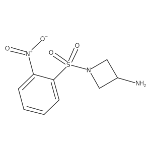 1-((2-Nitrophenyl)sulfonyl)azetidin-3-amine结构式