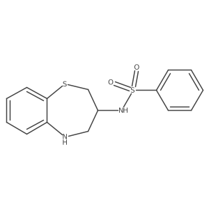 N-(2,3,4,5-Tetrahydro-1,5-benzothiazepin-3-yl)benzenesulfonamide结构式