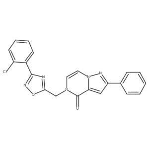 5-{[3-(2-chlorophenyl)-1,2,4-oxadiazol-5-yl]methyl}-2-phenyl-4H,5H-pyrazolo[1,5-a]pyrazin-4-one Structure
