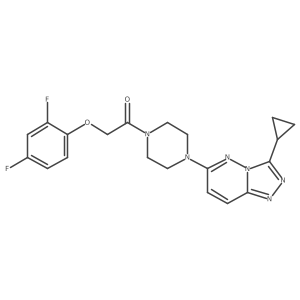 1-(4-(3-Cyclopropyl-[1,2,4]triazolo[4,3-b]pyridazin-6-yl)piperazin-1-yl)-2-(2,4-difluorophenoxy)ethanone结构式