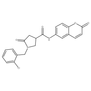 1-(2-chlorobenzyl)-5-oxo-N-(2-oxo-2H-chromen-6-yl)pyrrolidine-3-carboxamide结构式