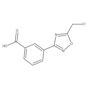 3-[5-(Chloromethyl)-1,2,4-oxadiazol-3-yl]benzoic acid结构式