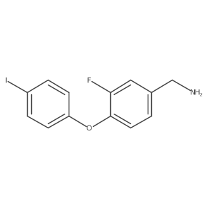 (3-Fluoro-4-(4-iodophenoxy)phenyl)methanamine结构式