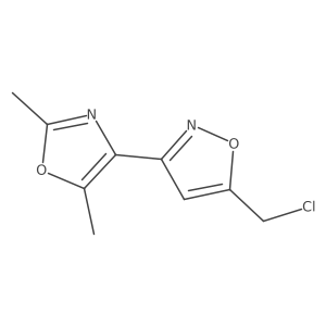 5-Chloromethyl-3-(2,5-dimethyl-oxazol-4-yl)-isoxazole Structure