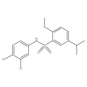 N-(3,4-dichlorophenyl)-2-methoxy-5-(propan-2-yl)benzene-1-sulfonamide结构式