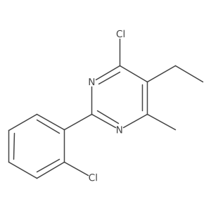 4-Chloro-2-(2-chlorophenyl)-5-ethyl-6-methylpyrimidine结构式