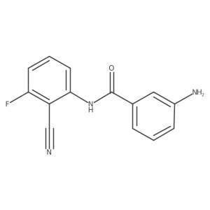 3-amino-N-(2-cyano-3-fluorophenyl)benzamide结构式