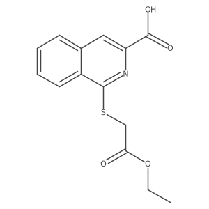 1-[(2-Ethoxy-2-oxoethyl)thio]-3-isoquinolinecarboxylic acid Structure