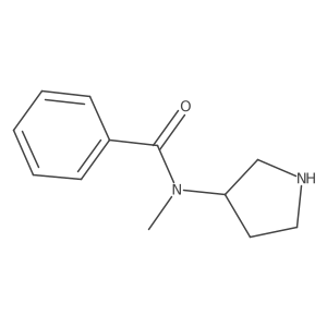 N-methyl-N-3-pyrrolidinylbenzamide结构式