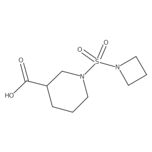 1-(Azetidin-1-ylsulfonyl)piperidine-3-carboxylic acid结构式