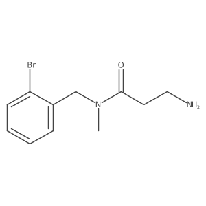 3-amino-N-[(2-bromophenyl)methyl]-N-methylpropanamide结构式
