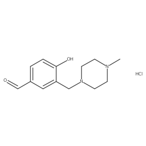 4-Hydroxy-3-(4-methyl-piperazin-1-ylmethyl)-benzaldehyde hydrochloride Structure