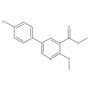 3-Pyridinecarboxylic acid, 5-(4-chlorophenyl)-2-methoxy-, methyl ester Structure
