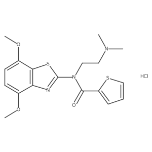N-(4,7-dimethoxybenzo[d]thiazol-2-yl)-N-(2-(dimethylamino)ethyl)thiophene-2-carboxamide hydrochloride结构式