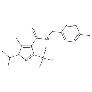 1-isopropyl-5-methyl-N-(4-methylbenzyl)-3-(trifluoromethyl)-1H-pyrazole-4-carboxamide Structure