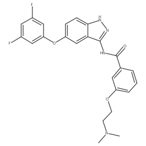 N-[5-(3,5-difluorophenoxy)-1H-indazol-3-yl]-3-[2-(dimethylamino)ethoxy]benzamide Structure