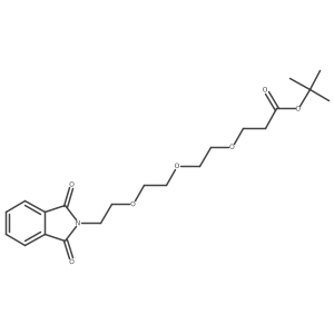 Tert-butyl 3-(2-(2-(2-(1,3-dioxoisoindolin-2-yl)ethoxy)ethoxy)ethoxy)propanoate结构式