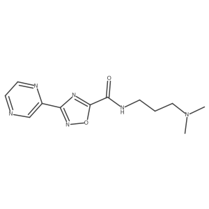 N-(3-(dimethylamino)propyl)-3-(pyrazin-2-yl)-1,2,4-oxadiazole-5-carboxamide Structure