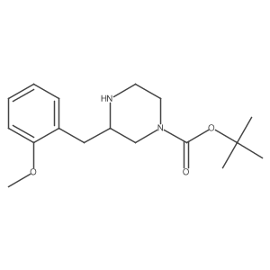 tert-Butyl (R)-3-(2-methoxybenzyl)piperazine-1-carboxylate结构式
