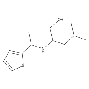 4-Methyl-2-{[1-(thiophen-2-yl)ethyl]amino}pentan-1-ol结构式