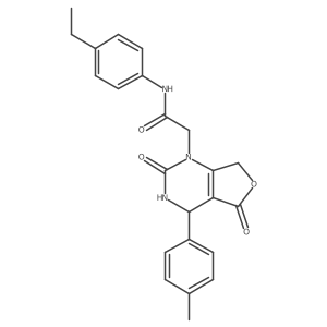 2-(2,5-dioxo-4-(p-tolyl)-3,4-dihydrofuro[3,4-d]pyrimidin-1(2H,5H,7H)-yl)-N-(4-ethylphenyl)acetamide Structure