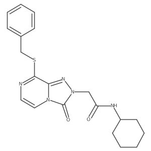 2-[8-(benzylthio)-3-oxo[1,2,4]triazolo[4,3-a]pyrazin-2(3H)-yl]-N-cyclohexylacetamide Structure