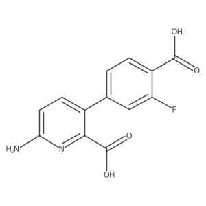 6-Amino-3-(4-carboxy-3-fluorophenyl)picolinic acid Structure