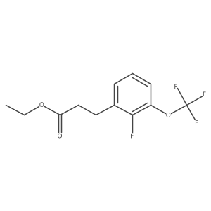 Benzenepropanoic acid, 2-fluoro-3-(trifluoromethoxy)-, ethyl ester结构式