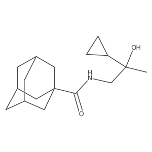 (3r,5r,7r)-N-(2-cyclopropyl-2-hydroxypropyl)adamantane-1-carboxamide Structure