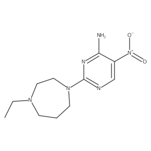 2-(4-Ethyl-1,4-diazepan-1-yl)-5-nitropyrimidin-4-amine Structure