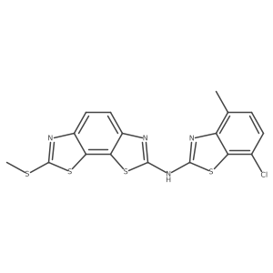 N-(7-chloro-4-methylbenzo[d]thiazol-2-yl)-7-(methylthio)benzo[1,2-d:4,3-d']bis(thiazole)-2-amine Structure
