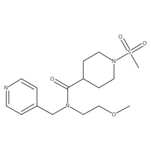 N-(2-methoxyethyl)-1-(methylsulfonyl)-N-(pyridin-4-ylmethyl)piperidine-4-carboxamide Structure