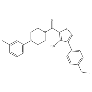 (4-Amino-3-(4-methoxyphenyl)isothiazol-5-yl)(4-(m-tolyl)piperazin-1-yl)methanone Structure