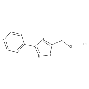 4-[5-(Chloromethyl)-1,2,4-oxadiazol-3-yl]pyridine hydrochloride结构式