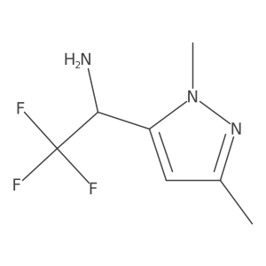 1-(1,3-dimethyl-1H-pyrazol-5-yl)-2,2,2-trifluoroethan-1-amine结构式