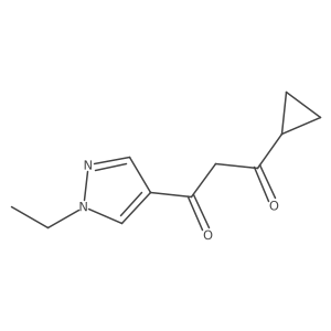 1-cyclopropyl-3-(1-ethyl-1H-pyrazol-4-yl)propane-1,3-dione结构式