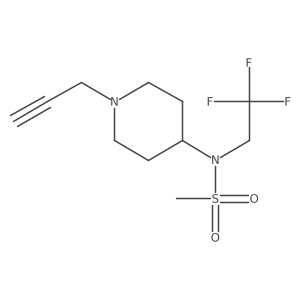 N-[1-(prop-2-yn-1-yl)piperidin-4-yl]-N-(2,2,2-trifluoroethyl)methanesulfonamide结构式