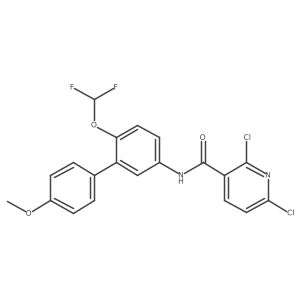 2,6-dichloro-N-[6-(difluoromethoxy)-4'-methoxy-[1,1'-biphenyl]-3-yl]pyridine-3-carboxamide结构式