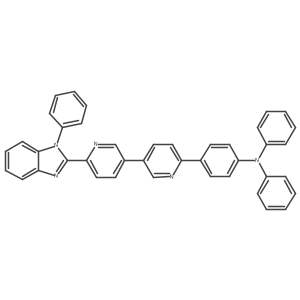N,N-diphenyl-4-(6'-(1-phenyl-1H-benzo[d]imidazol-2-yl)-3,3'-bipyridin-6-yl)aniline结构式