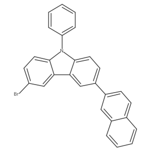 3-bromo-6-(2-naphthalenyl)-9-phenyl-9H-Carbazole结构式