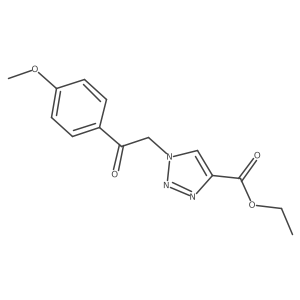ethyl 1-[2-(4-methoxyphenyl)-2-oxoethyl]-1H-1,2,3-triazole-4-carboxylate结构式